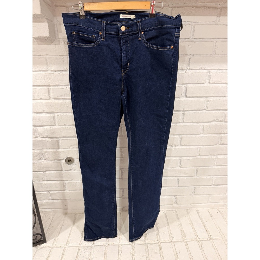 Levi's 314 Shaping Straight Jeans Women's 33x32 Dark Wash‎ Stretch Mid Rise